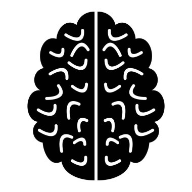 beyin ikonu vektör illüstrasyonu