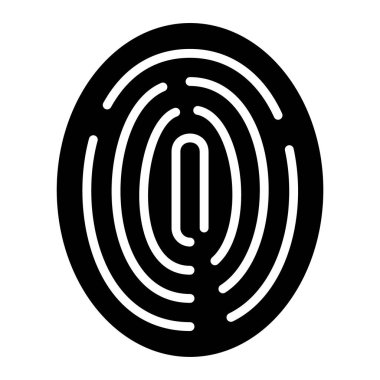 parmak izi ikonu. Web için siyah vektör düğmesinin özet çizimi