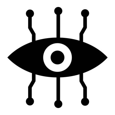 robot. Web simgesi basit illüstrasyon