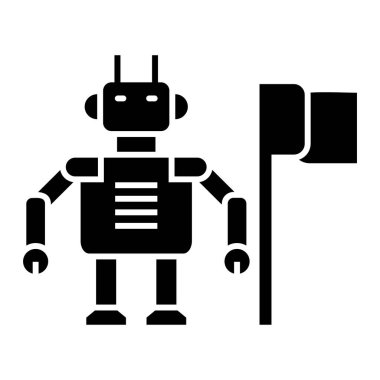 robot ikon vektör illüstrasyonu 