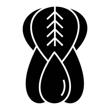 Su damlası ikon vektörü. Grafik tasarımı için beyaz arkaplanda siyah illüstrasyon izole edildi. Web ve mobil için şablon