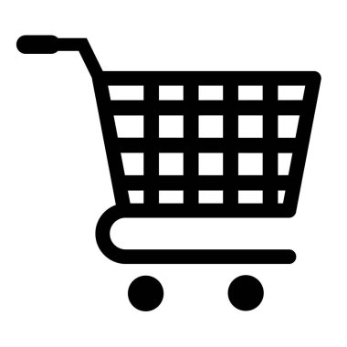 Alışveriş arabası ikonu. Web için mağaza vektör simgelerinin basit illüstrasyonu