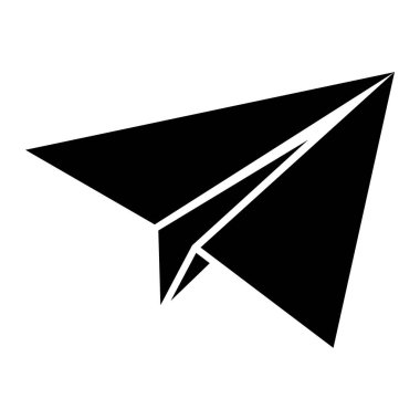 kağıt düzlem simgesi, vektör illüstrasyonu