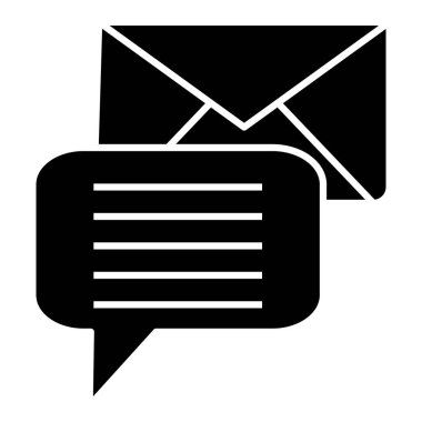 ileti simgesi, vektör illüstrasyonu