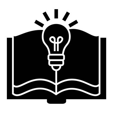 Ampul simgesi vektör illüstrasyon tasarımı içeren kitap