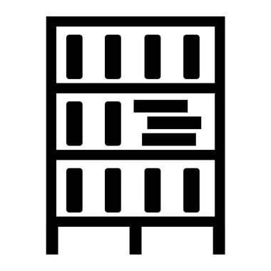 Kütüphane. Web simgesi basit illüstrasyon