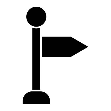 Bayrak. Web simgesi basit illüstrasyon