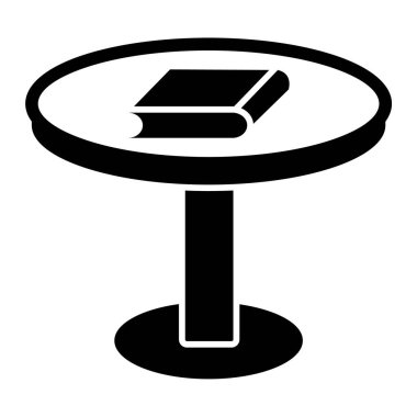 Masa lambası ikonu. Web için sandalye vektör simgelerinin özet çizimi