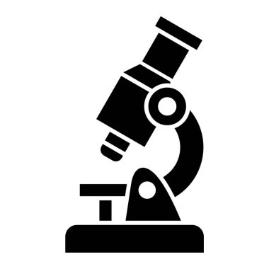 Mikroskop. Web simgesi basit illüstrasyon