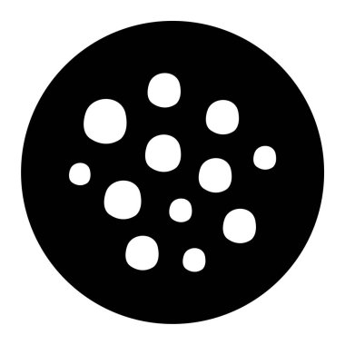 Dairesel pin simgesi, vektör illüstrasyonu