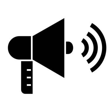 Megafon. Web simgesi basit illüstrasyon