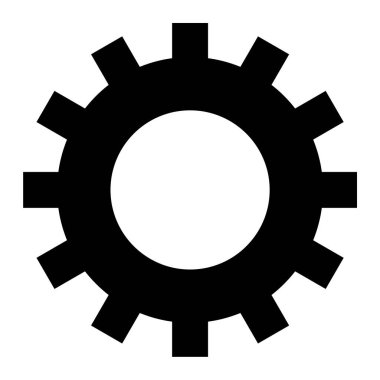 dişli simgesi. Web için vites vektör simgelerinin basit çizimi