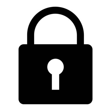 beyaz zemin üzerinde kilit simgesi