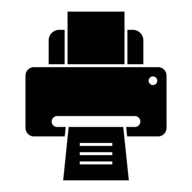 Yazıcı. Web simgesi basit illüstrasyon