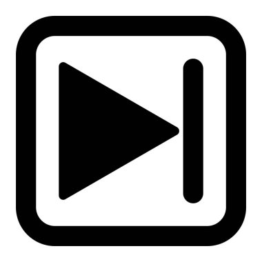 Oynayın. Web simgesi basit illüstrasyon