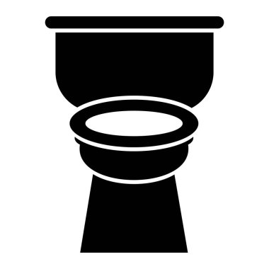 Klozet ikonu. Ağ için küvet vektör sembolünün basit bir gösterimi