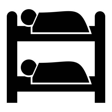 Yatağa. Web simgesi basit illüstrasyon