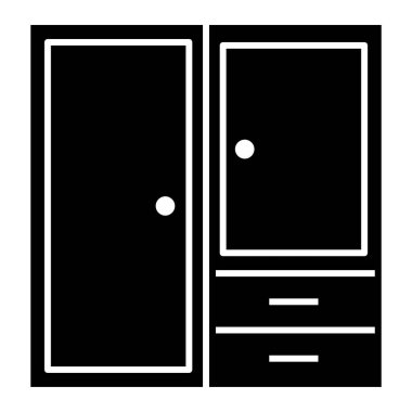 Gardırop. Web simgesi basit illüstrasyon