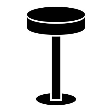 Masa lambası ikonu. Web için ahşap sandalye vektör simgelerinin özet çizimi