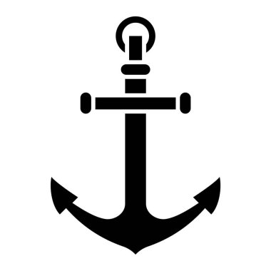 çapa simgesi. Web için geminin direksiyon vektör simgelerinin basit çizimi