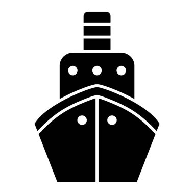 Gemi. Web simgesi basit illüstrasyon