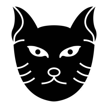 kedi yüz simgesi, vektör illüstrasyonu