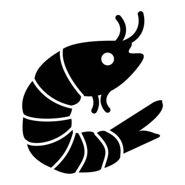 Karides simgesi vektör illüstrasyonu