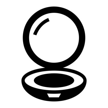 makyaj fırçası ikonu. Web için güzellik yüz vektör simgelerinin özet çizimi