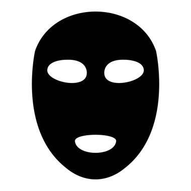 Maske. Web simgesi basit illüstrasyon