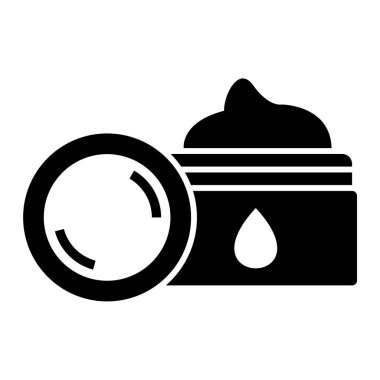 Krem peynir ikonu. Web için çikolata kavanozu vektör simgelerinin özet çizimi