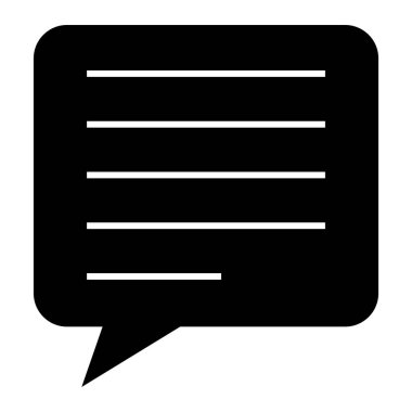 Konuş. Web simgesi basit illüstrasyon