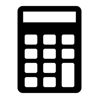 Hesap makinesi simgesi. Web için iş hesaplama vektör simgelerinin basit illüstrasyonu