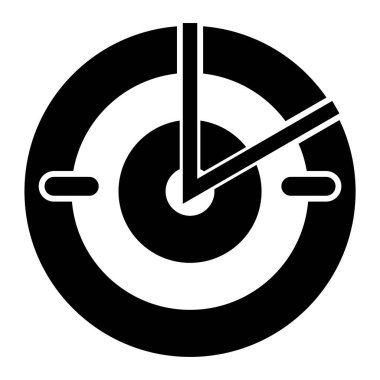 Web ve mobil uygulama tasarımınız için beyaz arkaplanda izole edilmiş hedef simge vektörü, logo konsepti