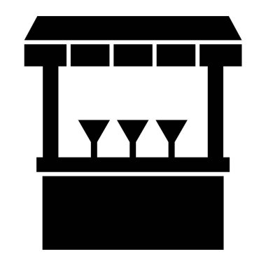 Otelde. Web simgesi basit tasarım