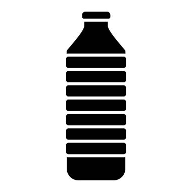Tek izole plastik şişe simgesinin vektör çizimi