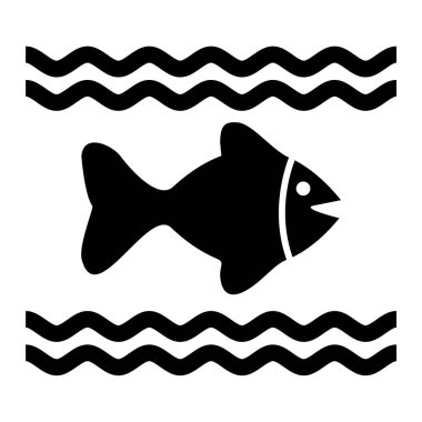 Balık. Web simgesi basit illüstrasyon