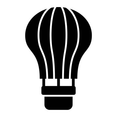 sıcak hava balonu simgesi, vektör illüstrasyonu