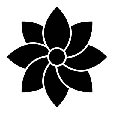 Çiçek. Web simgesi basit illüstrasyon