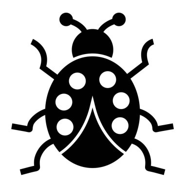 böcek böceği simgesi, vektör illüstrasyonu