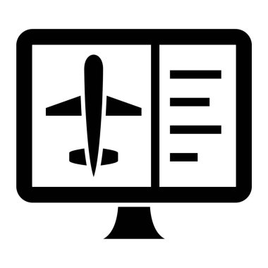 e-öğrenme düz simgesi, vektör illüstrasyonu