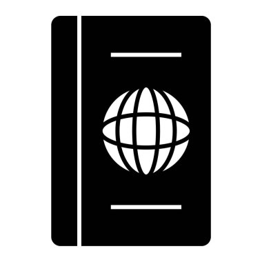 Pasaport. Web simgesi basit illüstrasyon