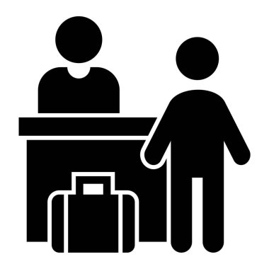 Erkek ve kadın valiz vektör çizimi tasarımı ile