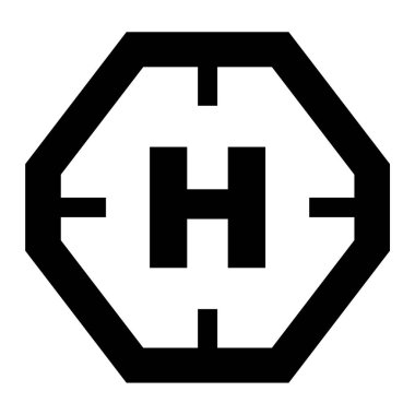 Hastane. Web simgesi basit illüstrasyon