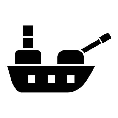 Gemi. Web simgesi basit illüstrasyon