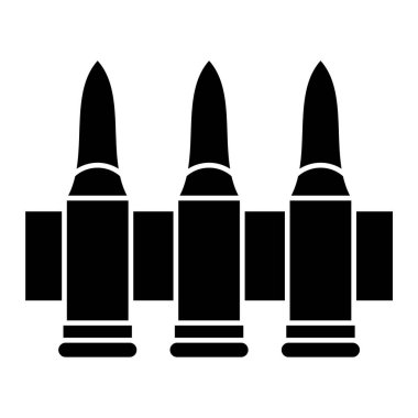 bir dizi merminin siyah ve beyaz vektör çizimi