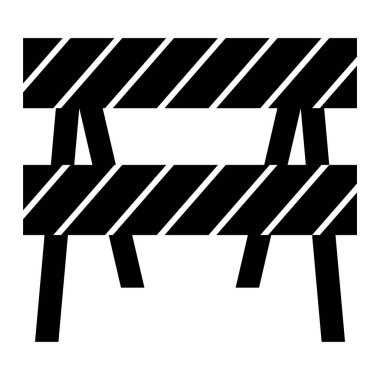 Beyaz arkaplanda bariyer simgesi izole edildi