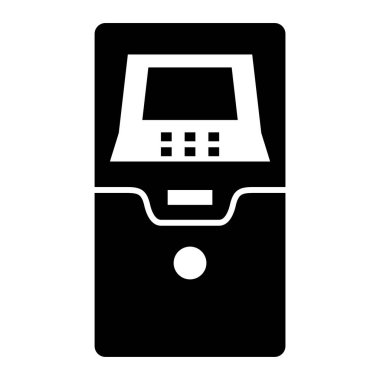ATM 'de. Web simgesi basit illüstrasyon