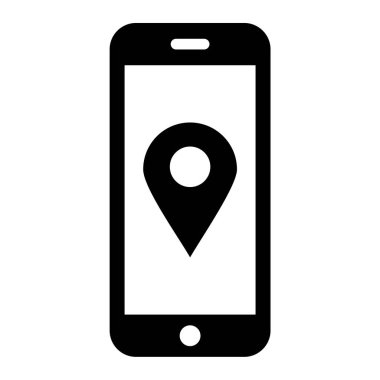 Cep telefonu simgesi, vektör illüstrasyonu