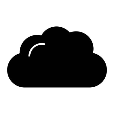 Bulut. Web simgesi basit illüstrasyon