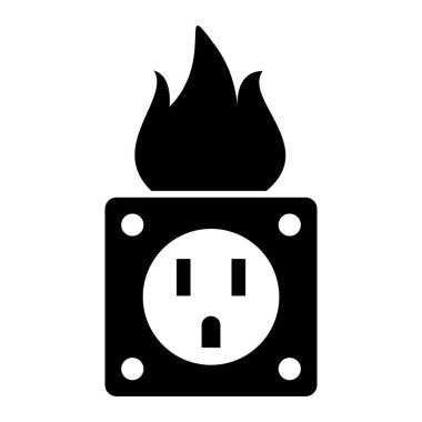 Güç soketi simgesi. Vektör çizim